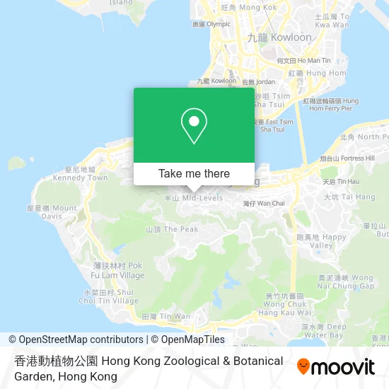 香港動植物公園 Hong Kong Zoological & Botanical Garden地圖