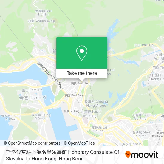 斯洛伐克駐香港名譽領事館 Honorary Consulate Of Slovakia In Hong Kong map