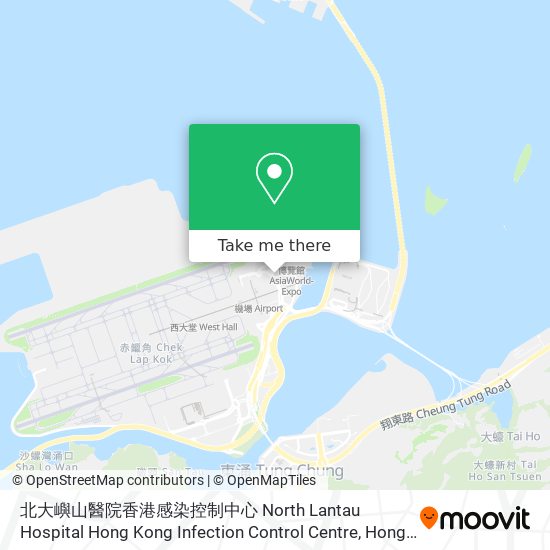 北大嶼山醫院香港感染控制中心 North Lantau Hospital Hong Kong Infection Control Centre map