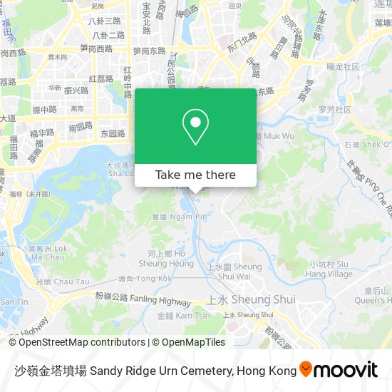 沙嶺金塔墳場 Sandy Ridge Urn Cemetery map