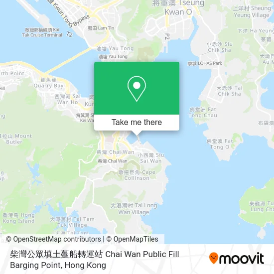 柴灣公眾填土躉船轉運站 Chai Wan Public Fill Barging Point map