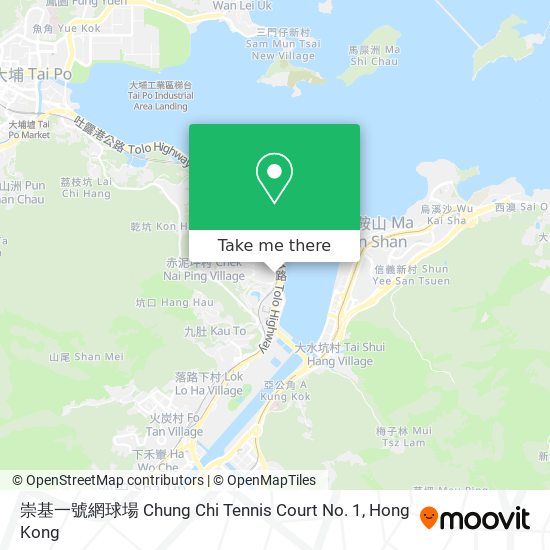 崇基一號網球場 Chung Chi Tennis Court No. 1 map