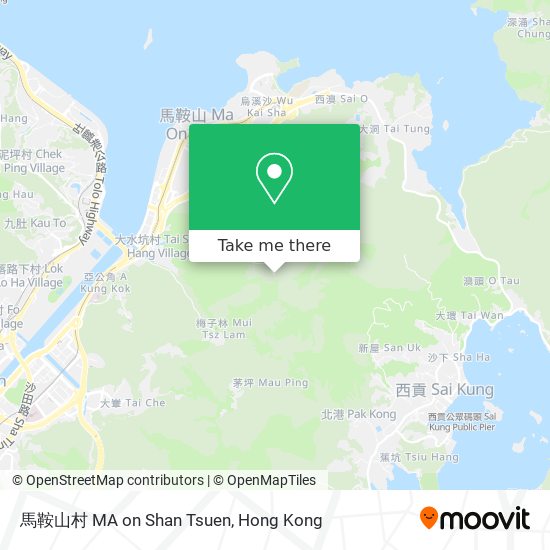 馬鞍山村 MA on Shan Tsuen map