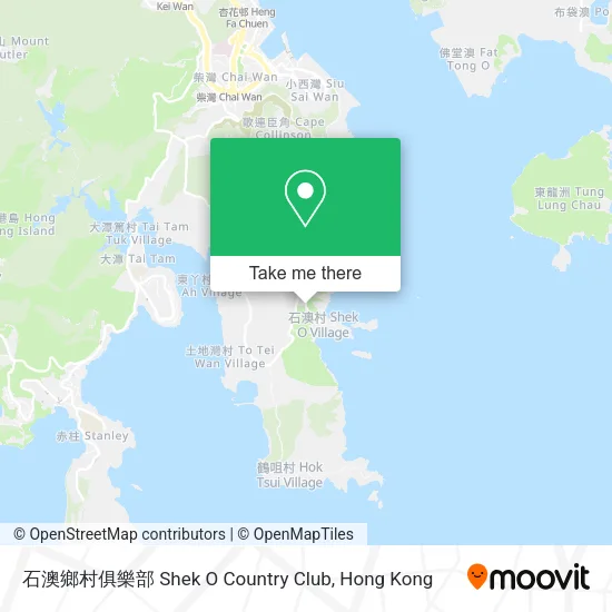 石澳鄉村俱樂部 Shek O Country Club map