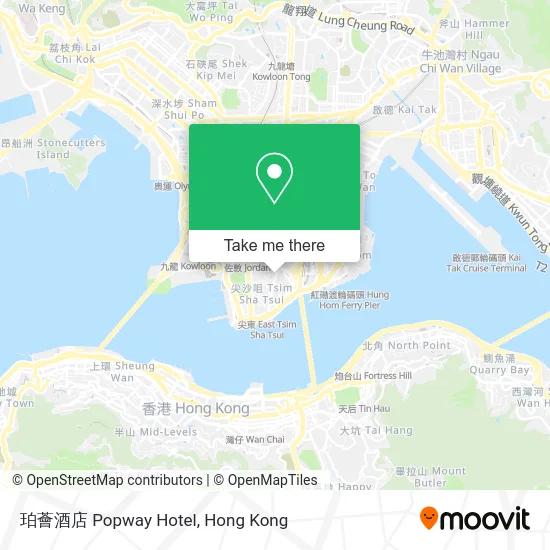 珀薈酒店 Popway Hotel map