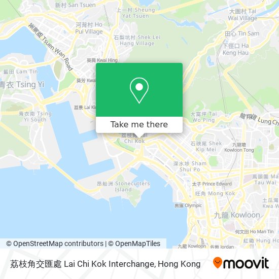 荔枝角交匯處 Lai Chi Kok Interchange map