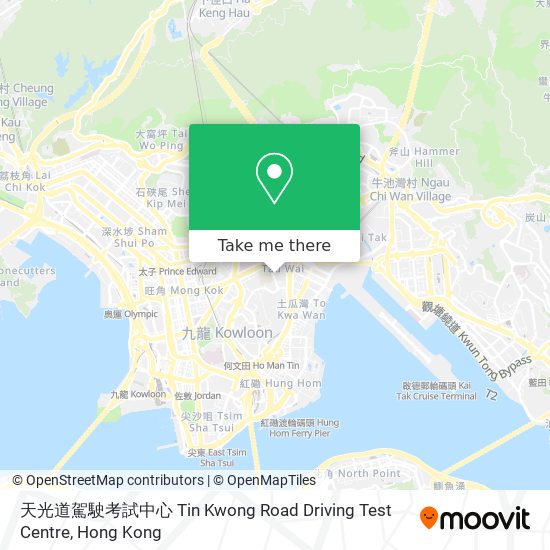 天光道駕駛考試中心 Tin Kwong Road Driving Test Centre map
