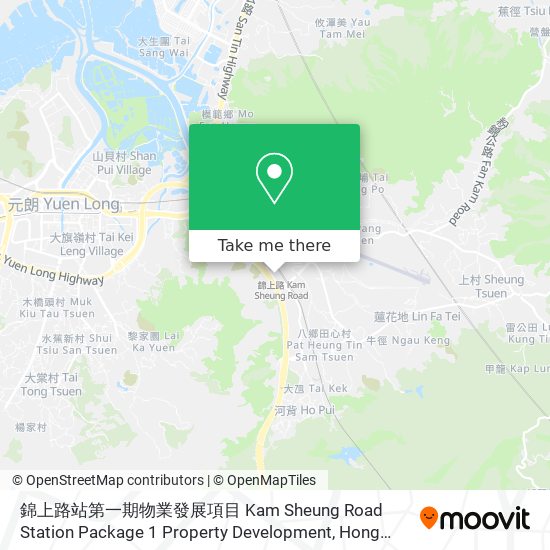 錦上路站第一期物業發展項目 Kam Sheung Road Station Package 1 Property Development map