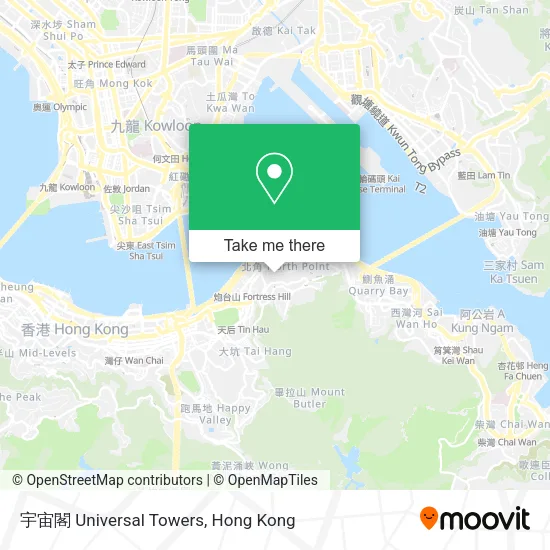 宇宙閣 Universal Towers map