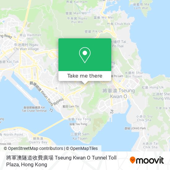 將軍澳隧道收費廣場 Tseung Kwan O Tunnel Toll Plaza map
