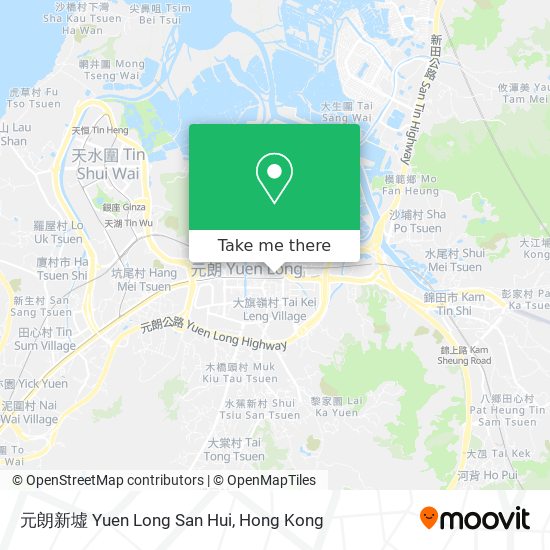 元朗新墟 Yuen Long San Hui map