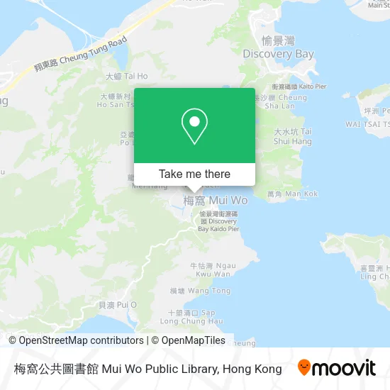 梅窩公共圖書館 Mui Wo Public Library地圖