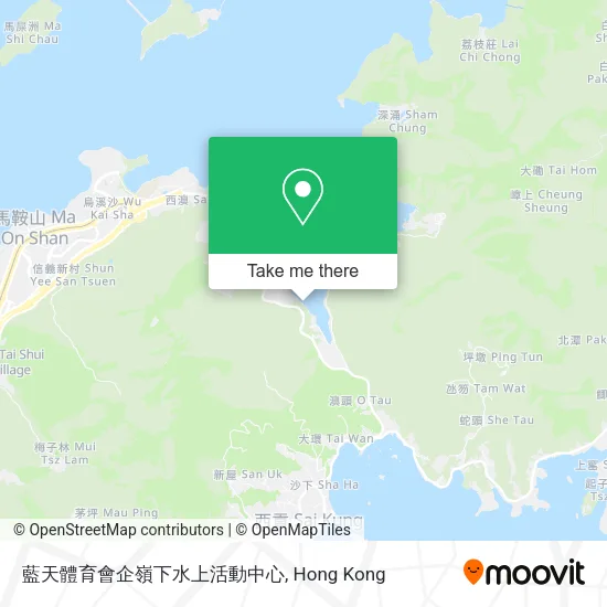 藍天體育會企嶺下水上活動中心地圖