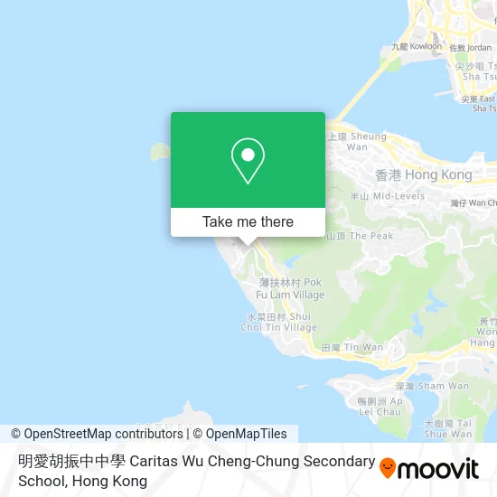 明愛胡振中中學 Caritas Wu Cheng-Chung Secondary School map