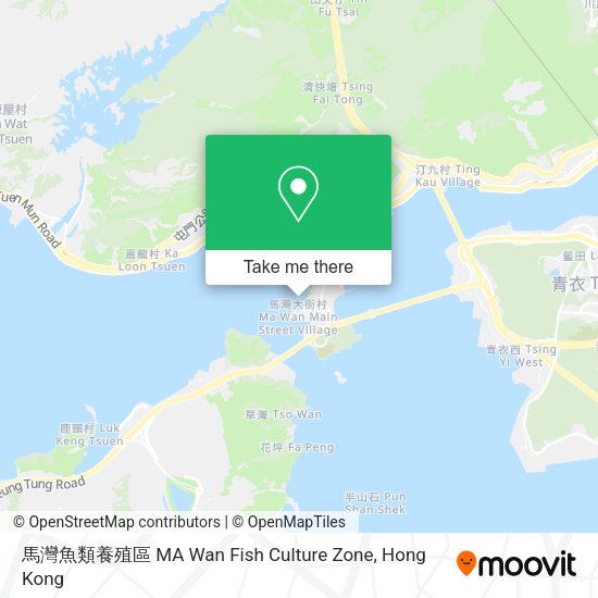 馬灣魚類養殖區 MA Wan Fish Culture Zone地圖