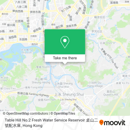 Table Hill No.2 Fresh Water Service Reservoir 桌山二號配水庫地圖