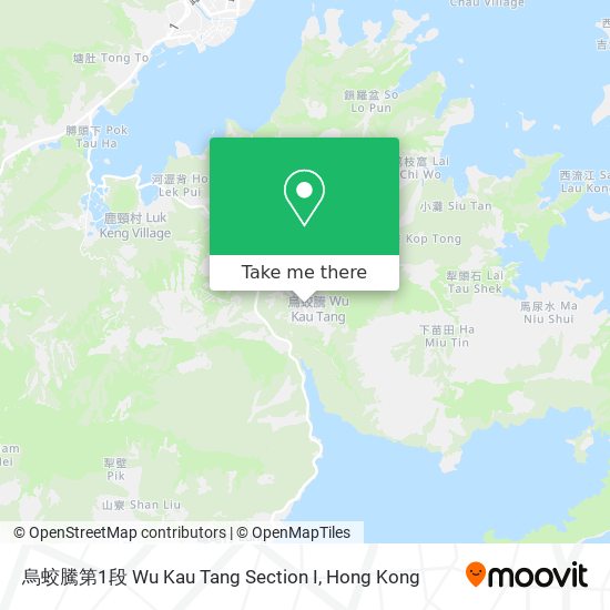 烏蛟騰第1段 Wu Kau Tang Section I map