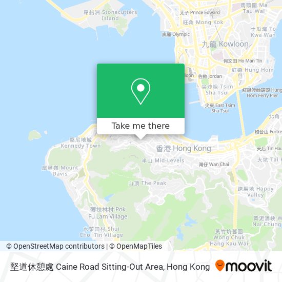 堅道休憩處 Caine Road Sitting-Out Area map