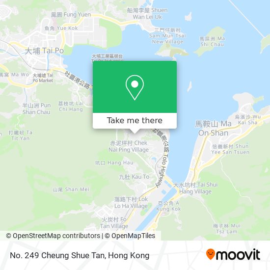 No. 249 Cheung Shue Tan map