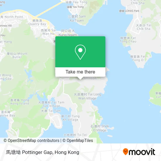 馬塘坳 Pottinger Gap map