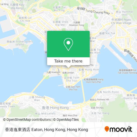 香港逸東酒店 Eaton, Hong Kong map