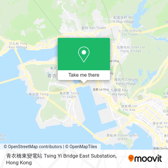 青衣橋東變電站 Tsing Yi Bridge East Substation map