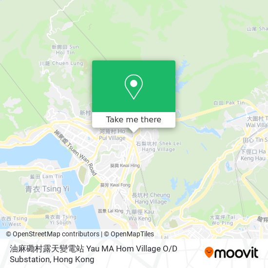 油麻磡村露天變電站 Yau MA Hom Village O / D Substation map