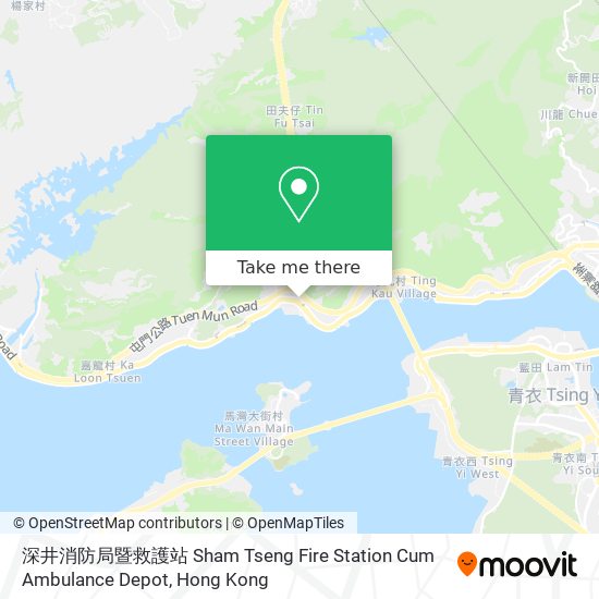 深井消防局暨救護站 Sham Tseng Fire Station Cum Ambulance Depot地圖