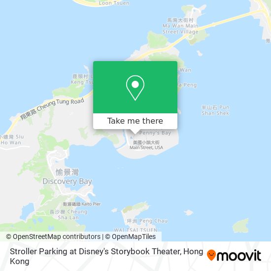 Stroller Parking at Disney's Storybook Theater map