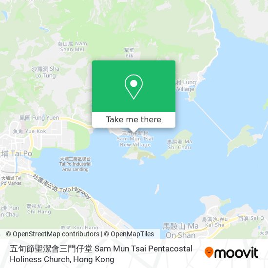 五旬節聖潔會三門仔堂 Sam Mun Tsai Pentacostal Holiness Church map