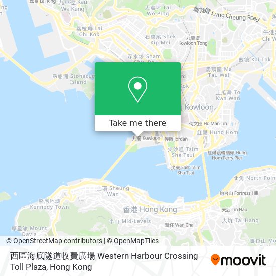 西區海底隧道收費廣場 Western Harbour Crossing Toll Plaza map