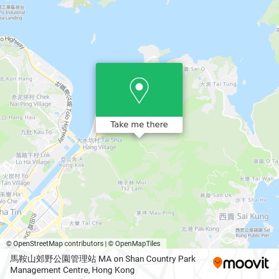 馬鞍山郊野公園管理站 MA on Shan Country Park Management Centre map