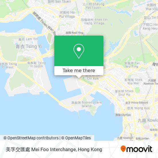 美孚交匯處 Mei Foo Interchange map