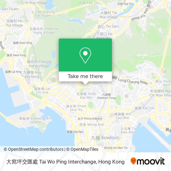 大窩坪交匯處 Tai Wo Ping Interchange map