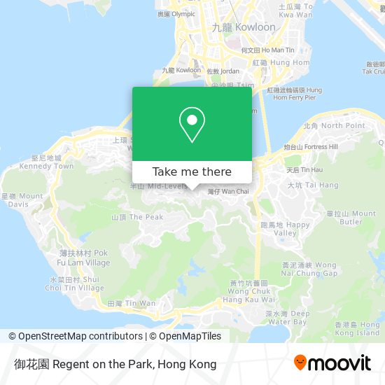 御花園 Regent on the Park map