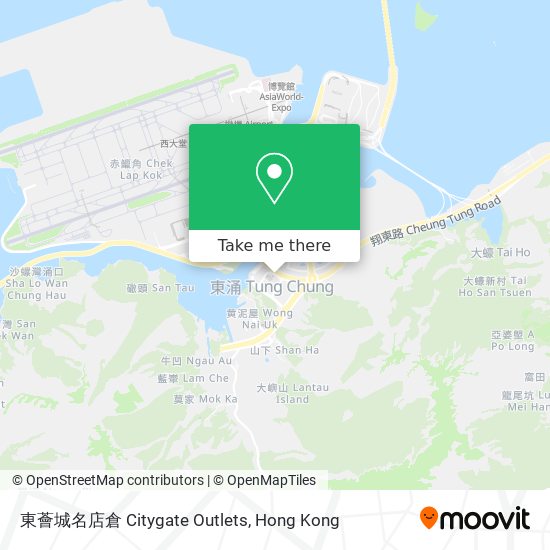 東薈城名店倉 Citygate Outlets map