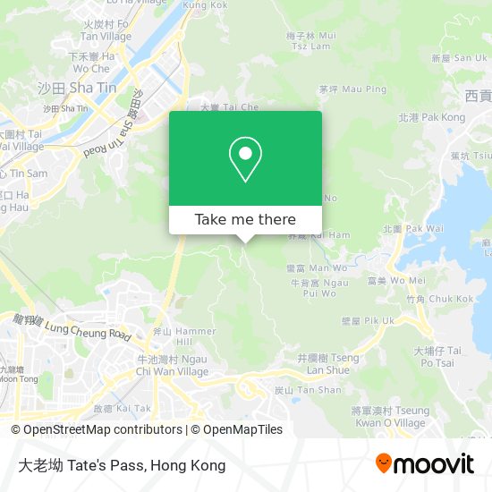 大老坳 Tate's Pass map