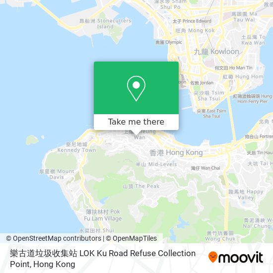 樂古道垃圾收集站 LOK Ku Road Refuse Collection Point map