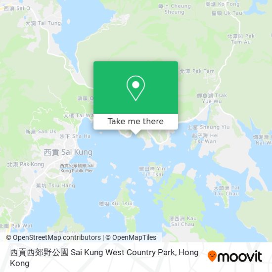 西貢西郊野公園 Sai Kung West Country Park map