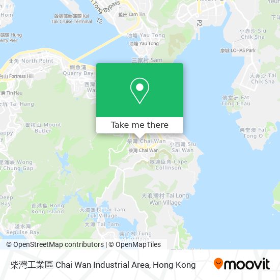 柴灣工業區 Chai Wan Industrial Area map