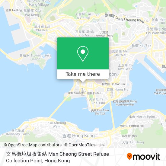 文昌街垃圾收集站 Man Cheong Street Refuse Collection Point地圖
