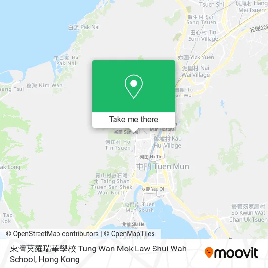 東灣莫羅瑞華學校 Tung Wan Mok Law Shui Wah School map