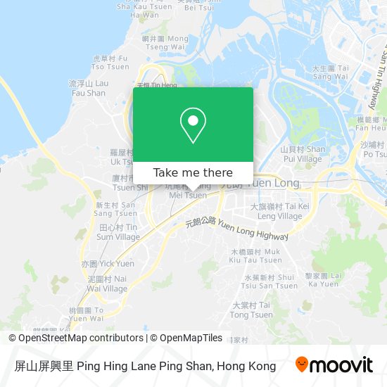 屏山屏興里 Ping Hing Lane Ping Shan map