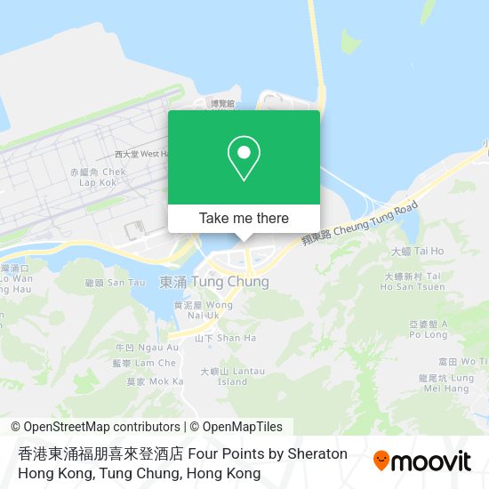 香港東涌福朋喜來登酒店 Four Points by Sheraton Hong Kong, Tung Chung地圖