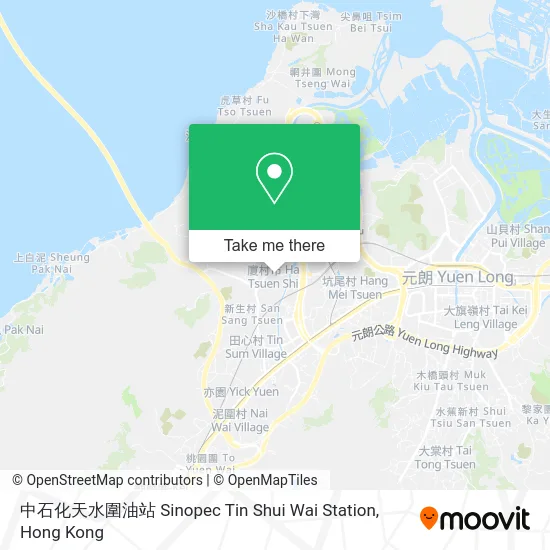 中石化天水圍油站 Sinopec Tin Shui Wai Station map