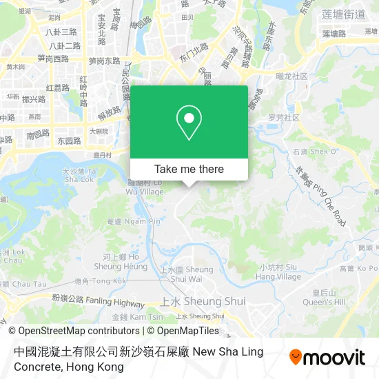 中國混凝土有限公司新沙嶺石屎廠 New Sha Ling Concrete地圖