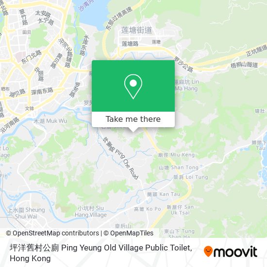 坪洋舊村公廁 Ping Yeung Old Village Public Toilet map