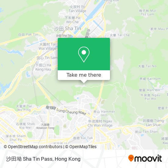 沙田坳 Sha Tin Pass map