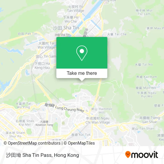 沙田坳 Sha Tin Pass地圖