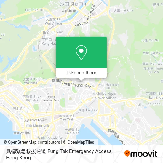 鳳德緊急救援通道 Fung Tak Emergency Access map